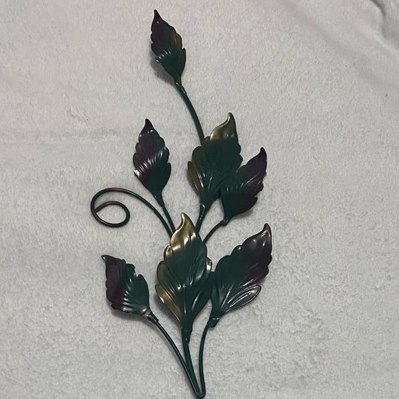 Wrought Iron and Copper Autumn Leaves Wall Decor - Picture 3 of 5